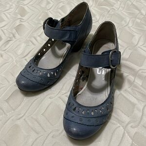 Steel Blue Mary Janes